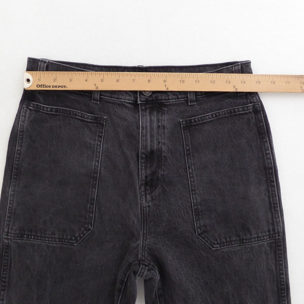 Madewell 90s Straight Jeans Charcoal Black Wash Size 29 High Rise Denim - Picture 4 of 10